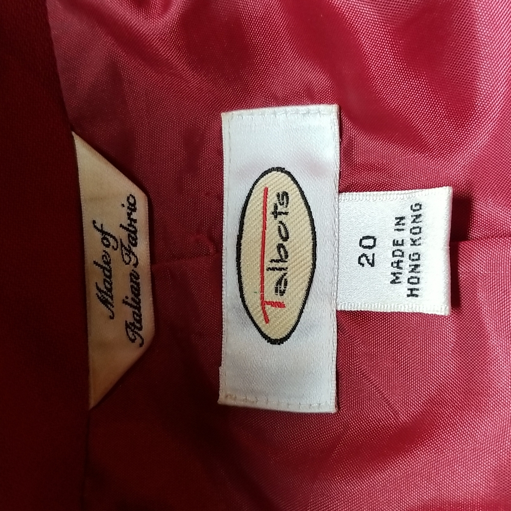 Talbots 3 Button Jacket Beautiful Wool Ruby Color… - image 8